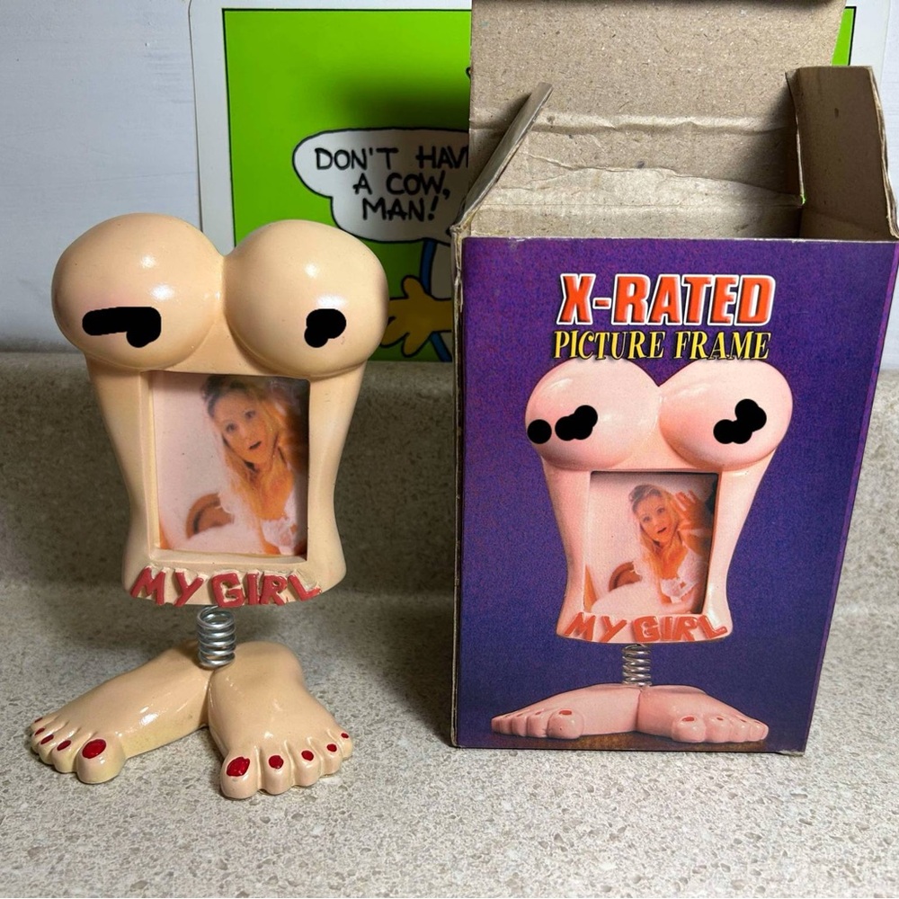 Y2K X-Rated Picture Frame “My Girl” Boobs Funny Gag Gift Photo Frame 6”